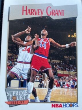 Harvey Grant NBA Hoops 1991-92 Red Basketball Trading Card